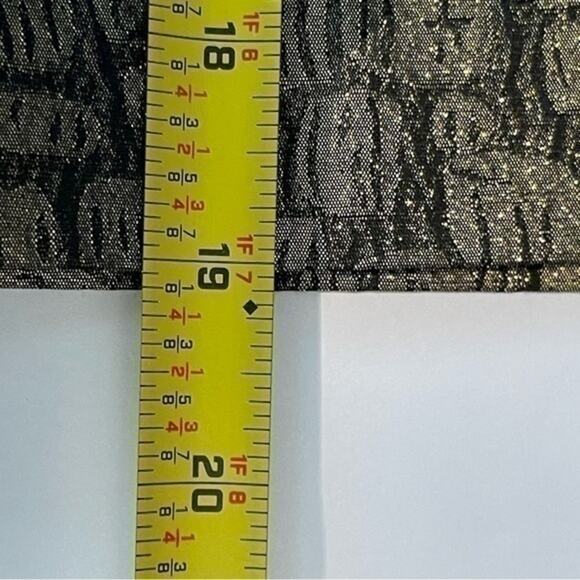 LOFT Metallic Black Gold Party Event Disco Y2K Pencil Skirt NWOT Size 2P - Picture 11 of 11